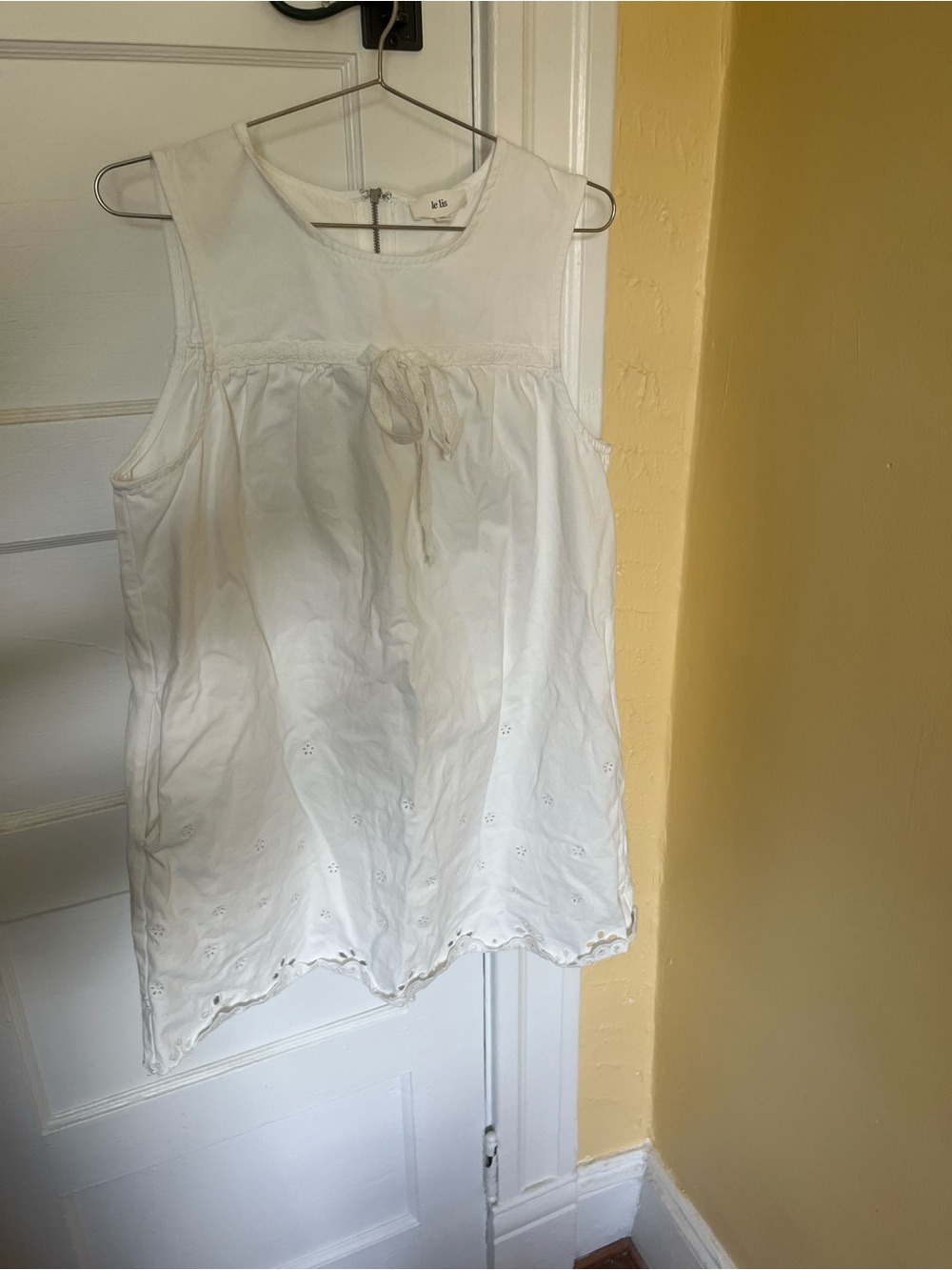 Le Lis White Eyelet Mini Dress